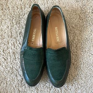 Green leather Bottega Veneta vintage shoes
